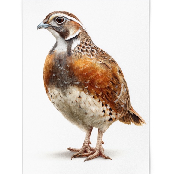 Watercolor Quail Wall Art Print, Unframed - Vibrant Nature-Inspired Home Decor - Picture 2 of 6